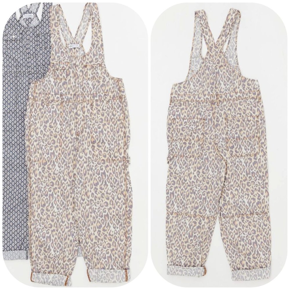 NWT UO Vintage Washed Overalls Leopard 90s - Picture 2 of 3